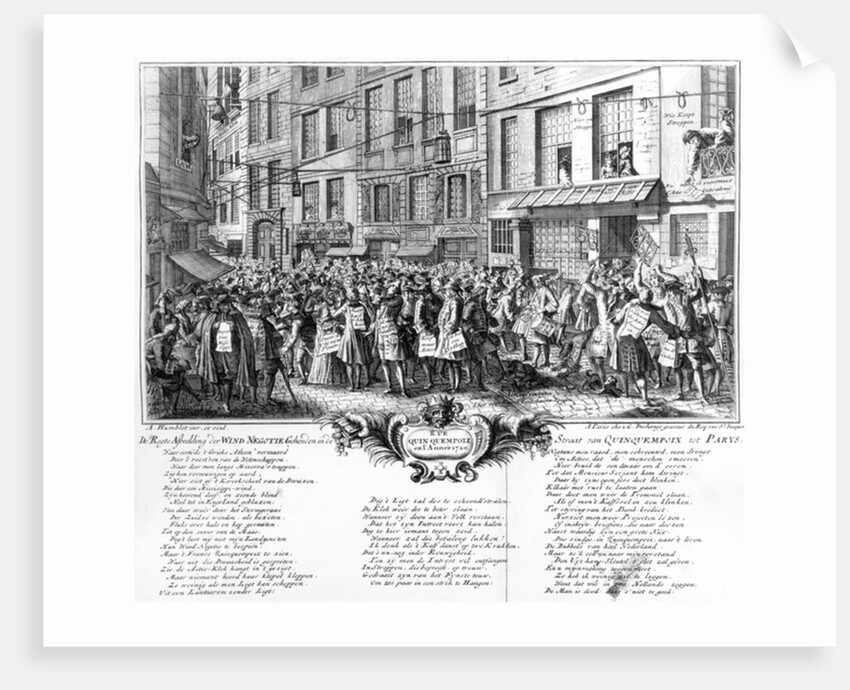 Investors in front of the Banque Royale headquarters in the Rue Quincampoix, Paris, 1720 by Antoine Humblot