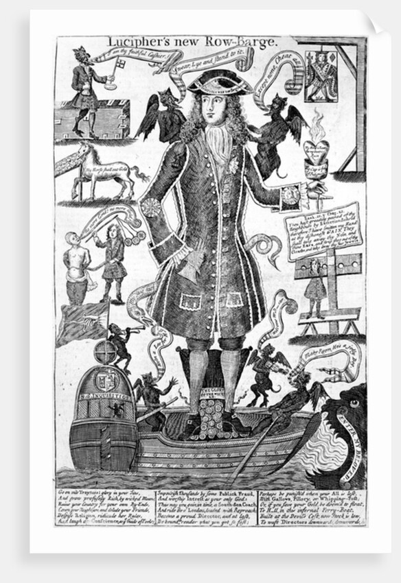 Lucipher's New Row-Barge, c.1721 by English School