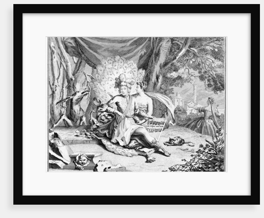 Satire on a castrato singer, 1730-40 by Hubert Francois Gravelot