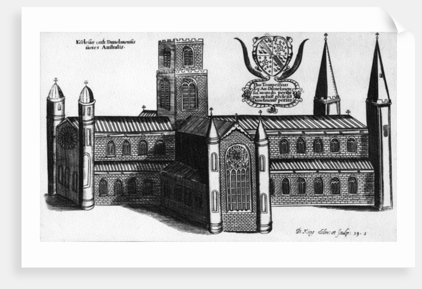 The Southern Exterior of Durham Cathedral,1660 by English School