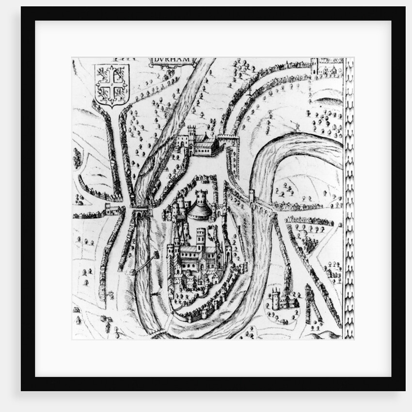 Map of the City of Durham, c.1662 by John Speed