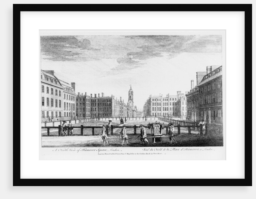 A north view of Hanover Square, London by English School