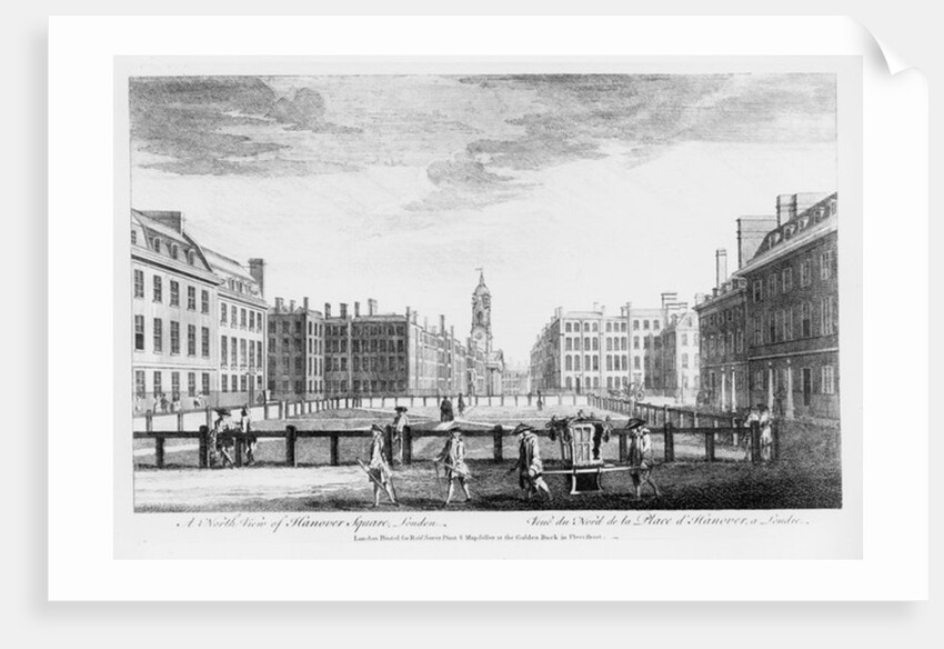 A north view of Hanover Square, London by English School