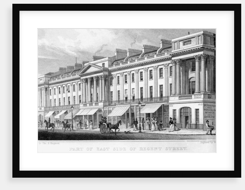 Part of the east side of Regent Street, London by Thomas Hosmer Shepherd