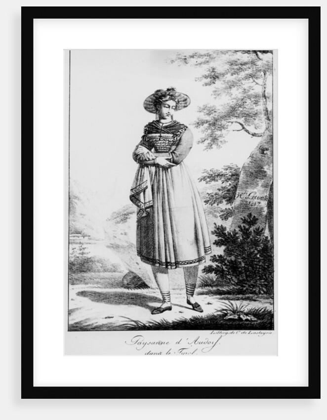 Paysanne d'Audorf dans le Tyrol, 1817 by Hippolyte Lecomte