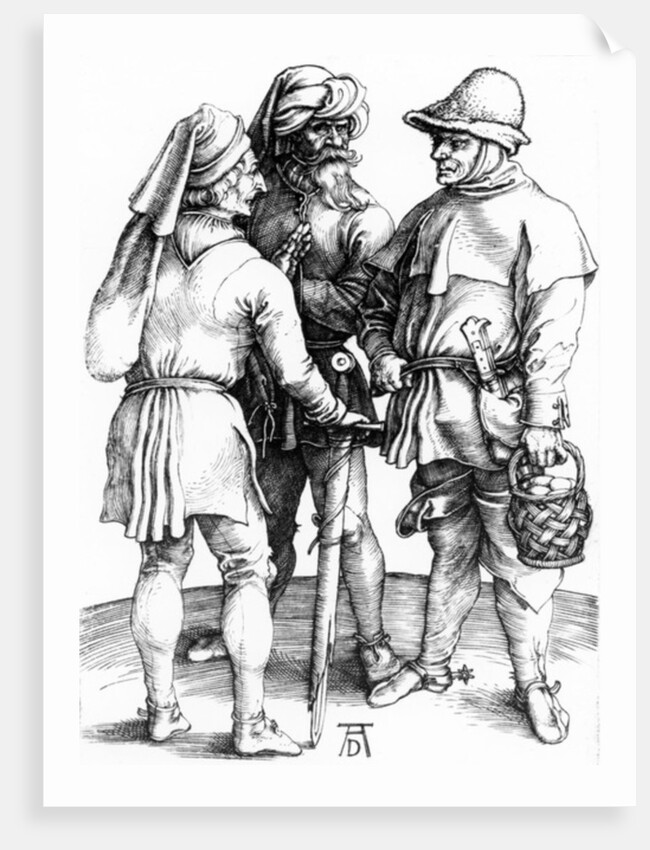 Three Peasants in Converation, c.1497 by Albrecht Dürer or Duerer