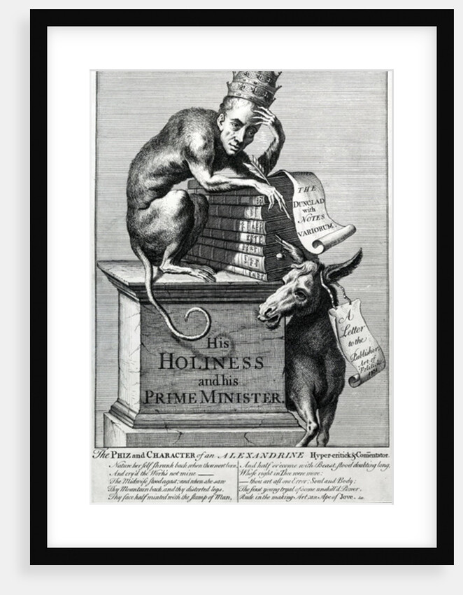 His Holiness and His Prime Minister, 1729 by English School