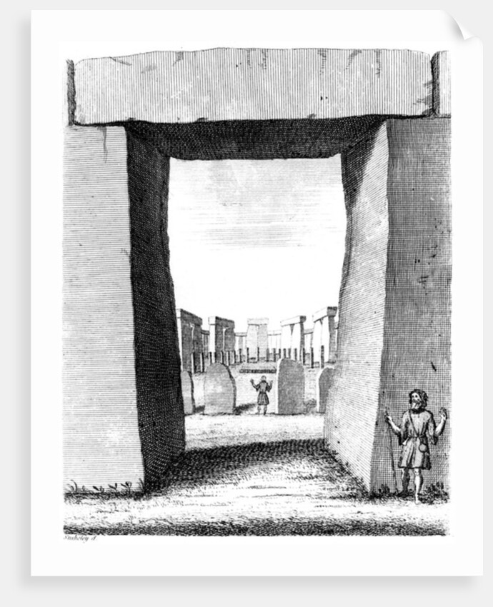 View through Stonehenge trilithon, 1740 by William Stukeley