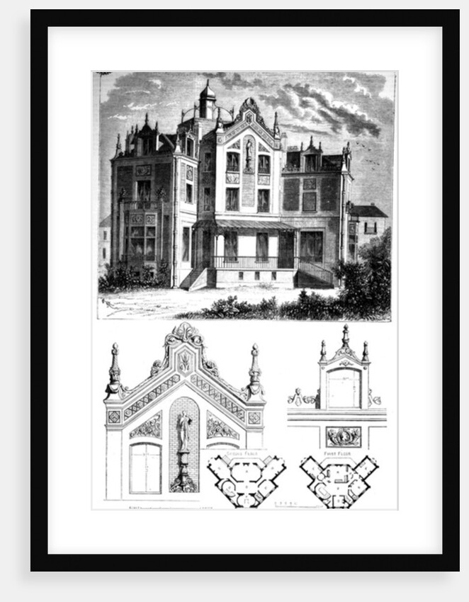 House in Avenue Road, Regent's Park, designed by Hector Horeau, 1859 by English School