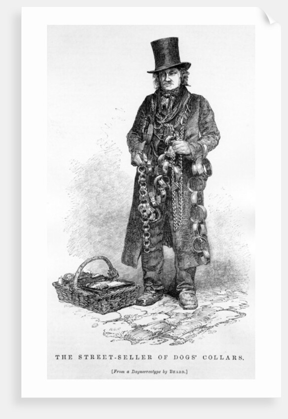 The Street Seller of Dogs' Collars, c.1840 by English School