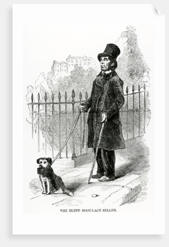 The Blind Boot-Lace Seller, c.1840 by English School