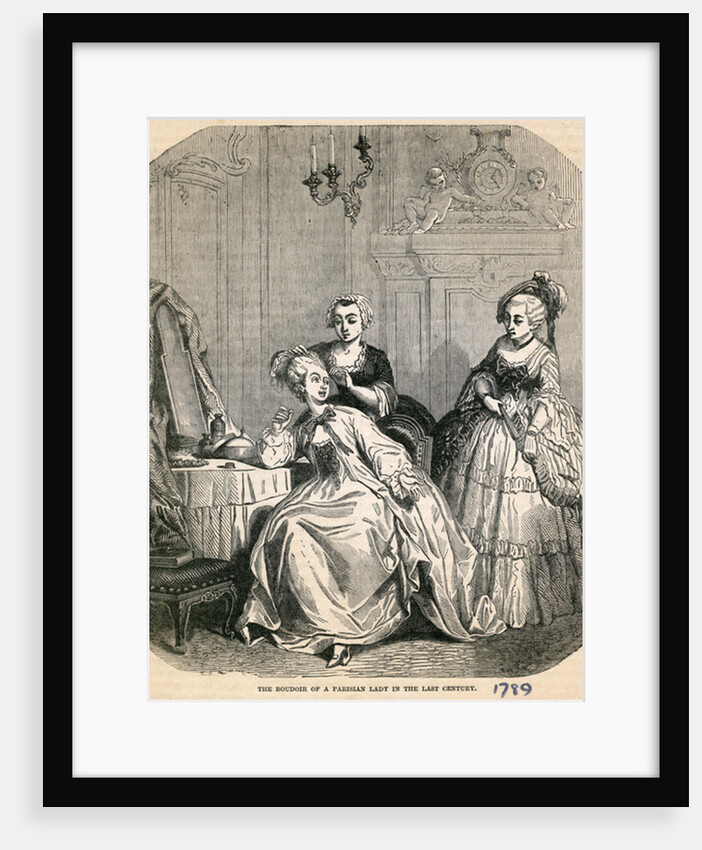 The Boudoir of a Parisian Lady in the Last Century, 1789 by English School
