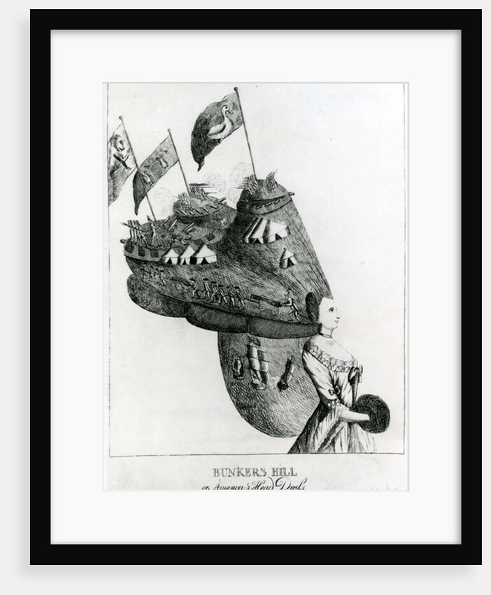 Bunkers Hill, or America's Head Dress, 1776 by English School