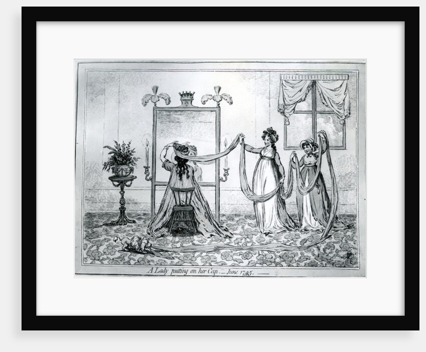 A Lady Putting on Her Hat, 1795 by James Gillray