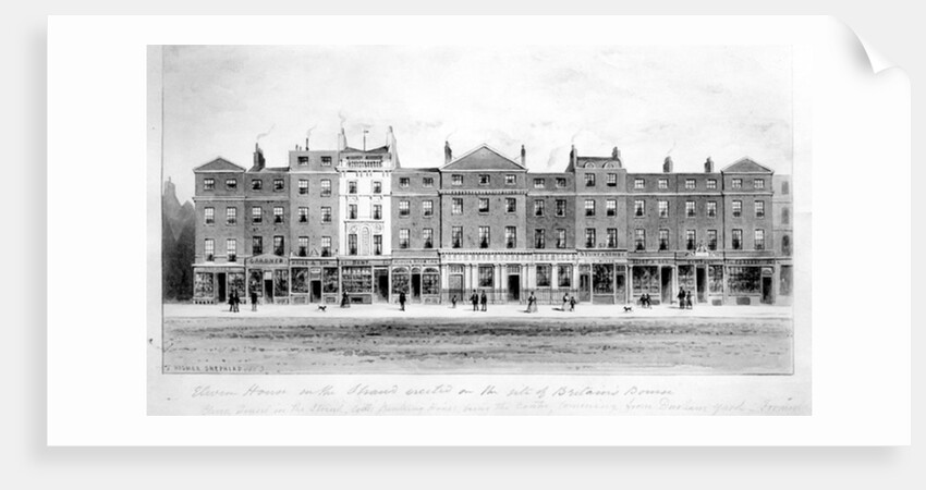 View of Eleven Houses erected on the site of the old Bourse on the Strand, 1853 by English School