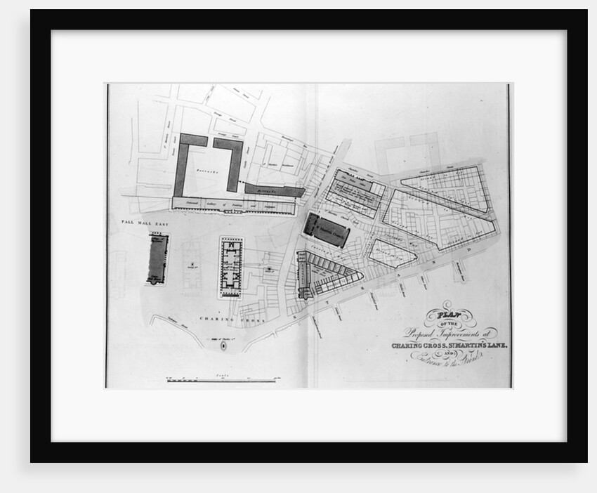 Plan of the Proposed Improvements at Charing Cross, St. Martin's Lane and Entrance to the Strand, engarved by James Basire, 1826 by English School