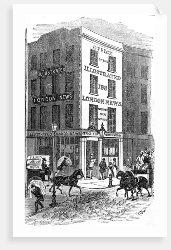 Office of the Illustrated London News, 1842 by English School