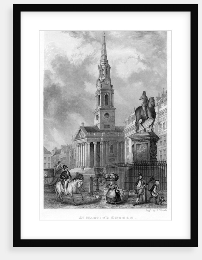 St. Martin's Church from Charing Cross,1837 by English School
