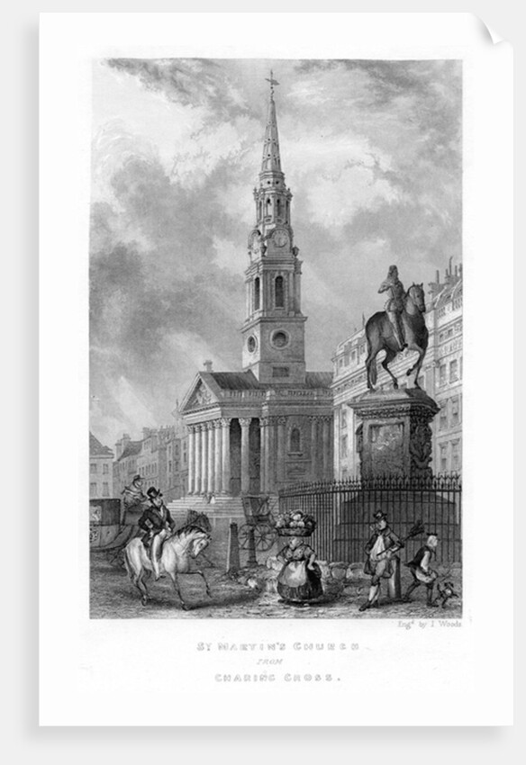 St. Martin's Church from Charing Cross,1837 by English School