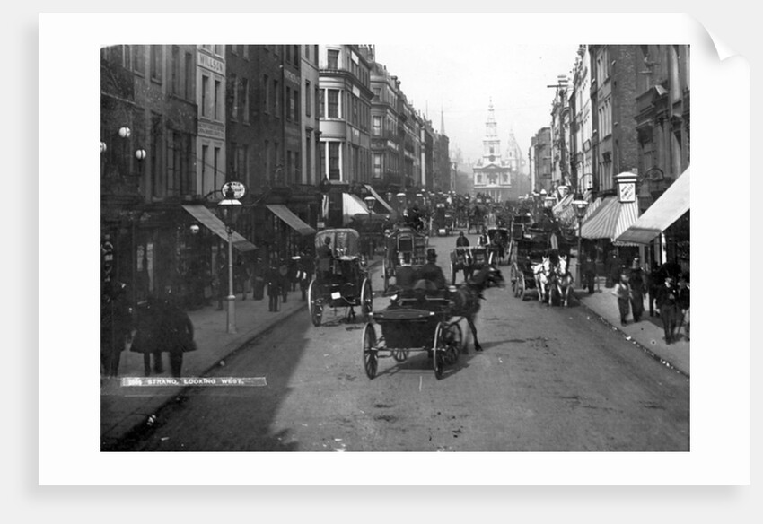 Looking East down the Strand, c.1890 by English Photographer