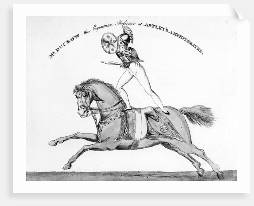 Mr Ducrow the Equestrian Performer at Astley's Amphitheatre, circa 1840 by English School