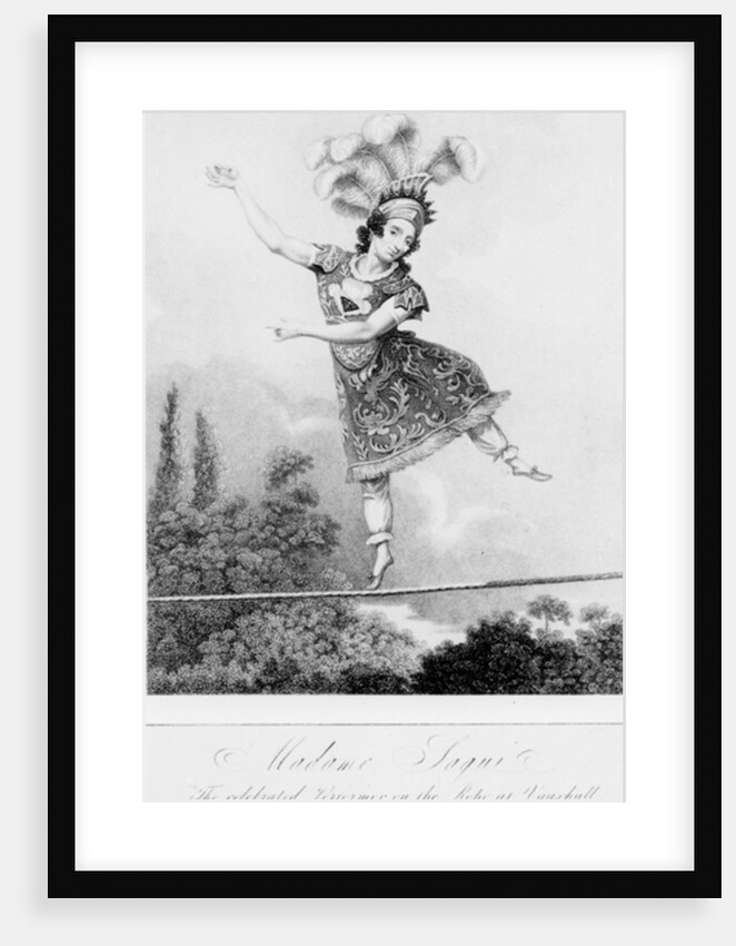 Madame Saqui, the celebrated performer on the rope at Vauxhall Gardens, London by English School