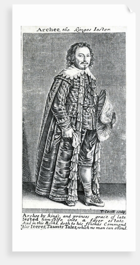 Archee, the kinges jester, a portrait of Archibald Armstrong, by Thomas Cecill, 1639-1640 by American School