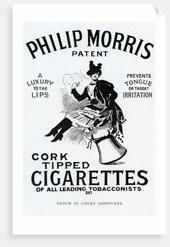 Poster for Philip Morris Cigarettes, designed by Linsay Sambourne, 1896 by English School