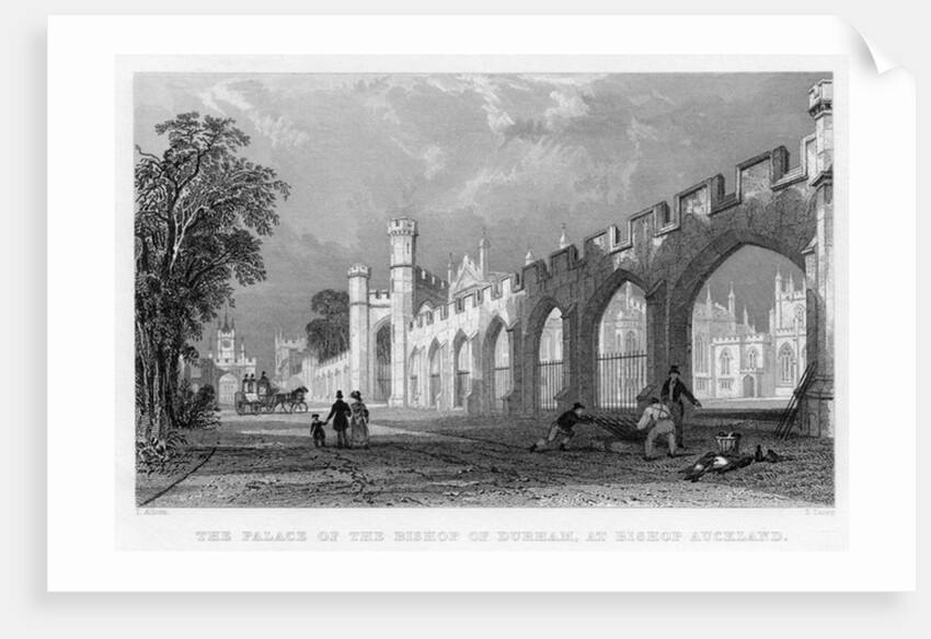The Palace of the Bishop of Durham, at Bishop Auckland, , 1833 by English School