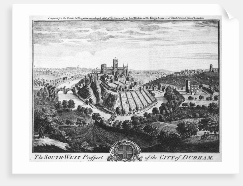The South-West Prospect of the City of Durham, circa 1600 by English School