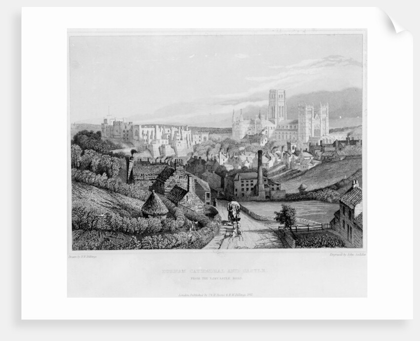 Durham Cathedral and Castle from Newcastle Road, 1841 by English School