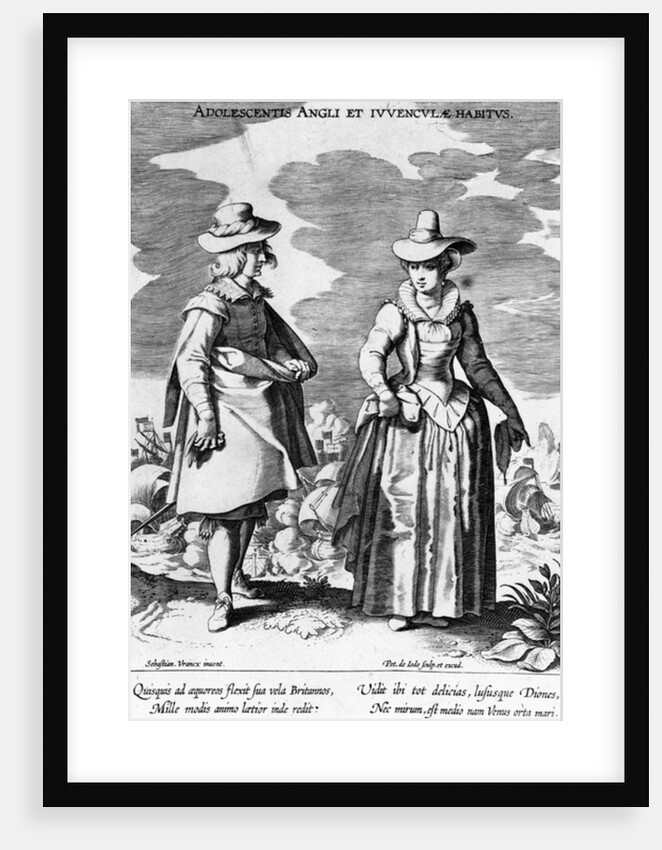 Adoloscentis Angli, taken from Habitus Vararium Gentium Ornatus, made by Peiter de Jode I after Sebastiaan Vranck, 1600-1634 by Flemish School