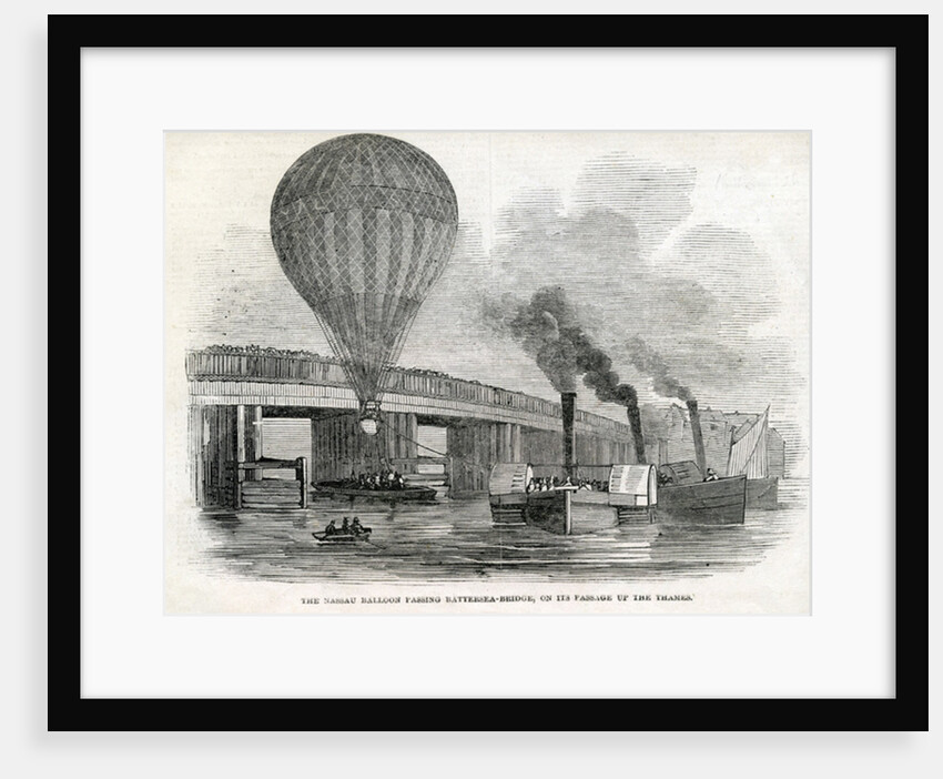 The Nassau balloon passing Battersea Bridge by English School