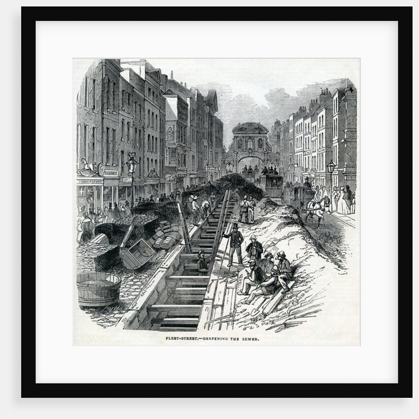 Deepening the Fleet Street Sewer, London, 1845 by English School