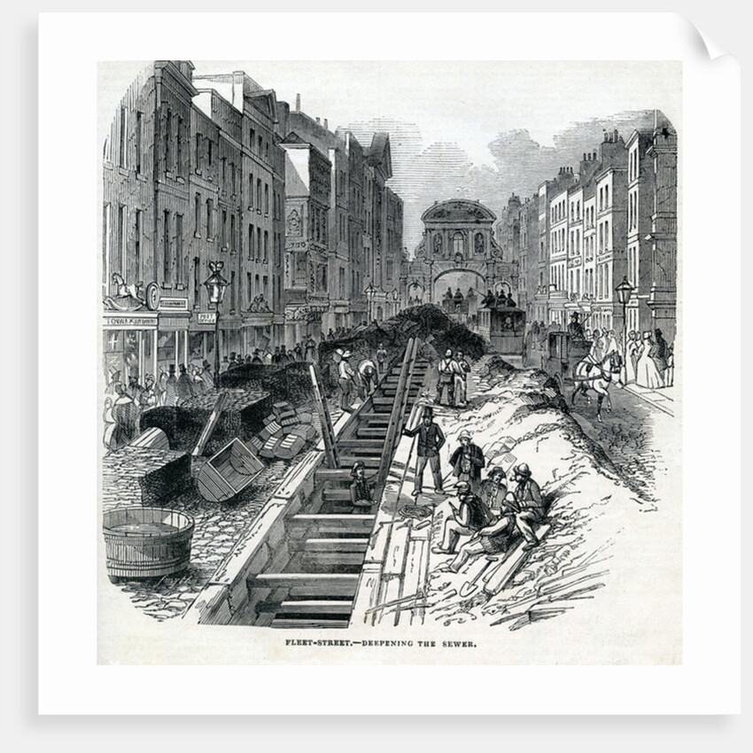 Deepening the Fleet Street Sewer, London, 1845 by English School