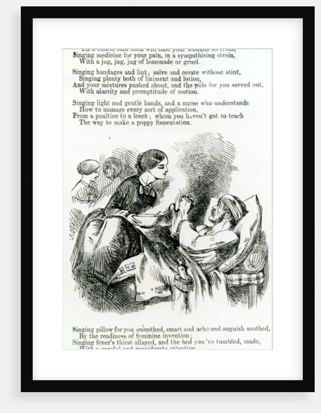 Florence Nightingale tending a sick soldier in the Crimea by English School