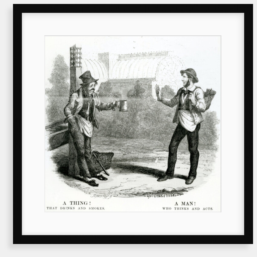 A Thing! That drinks and smokes; A Man! Who thinks and acts, 19th Century by English School