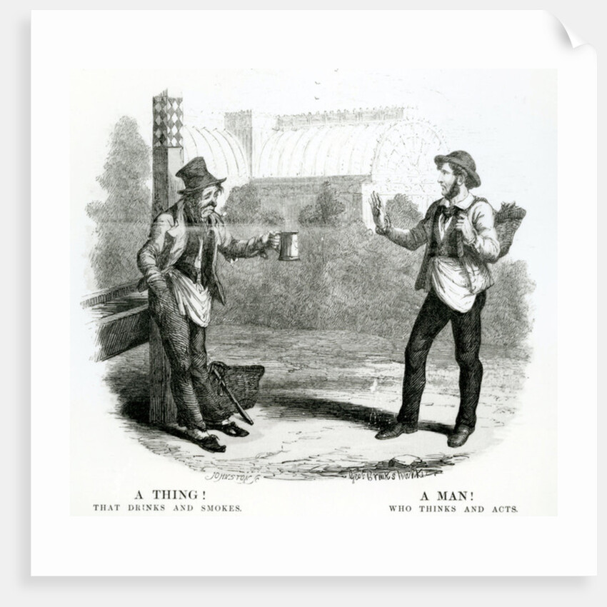 A Thing! That drinks and smokes; A Man! Who thinks and acts, 19th Century by English School