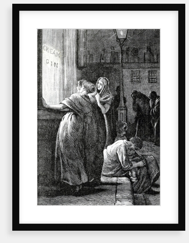 Women and Gin Drinking, 19th Century by English School