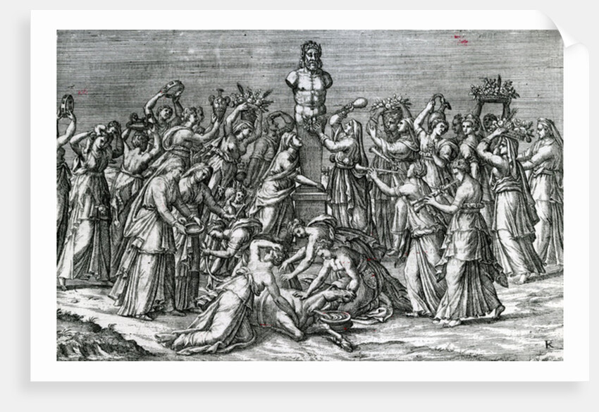 Eight Women Sacrificing to Priapus, 16th Century by Lambert Lombard