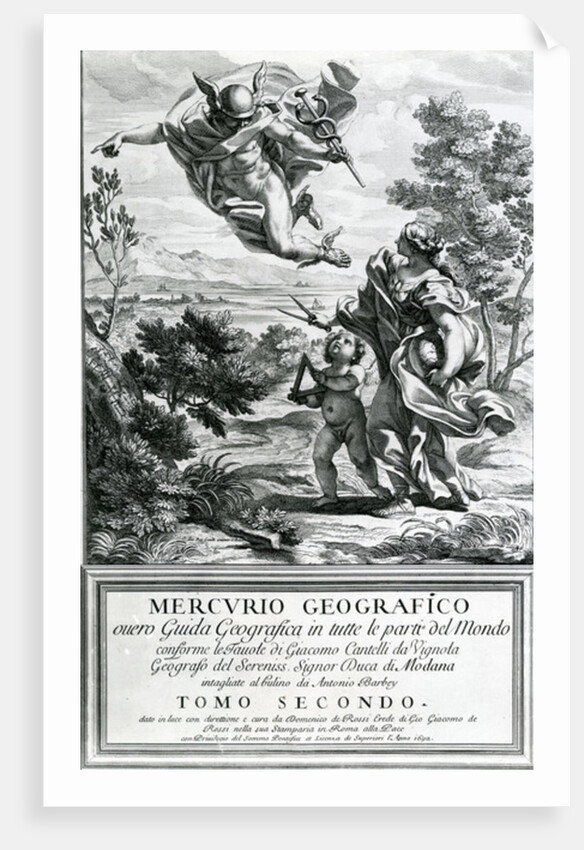 Mercury leading Geography, 1692 by Giovanni Battista Gaulli