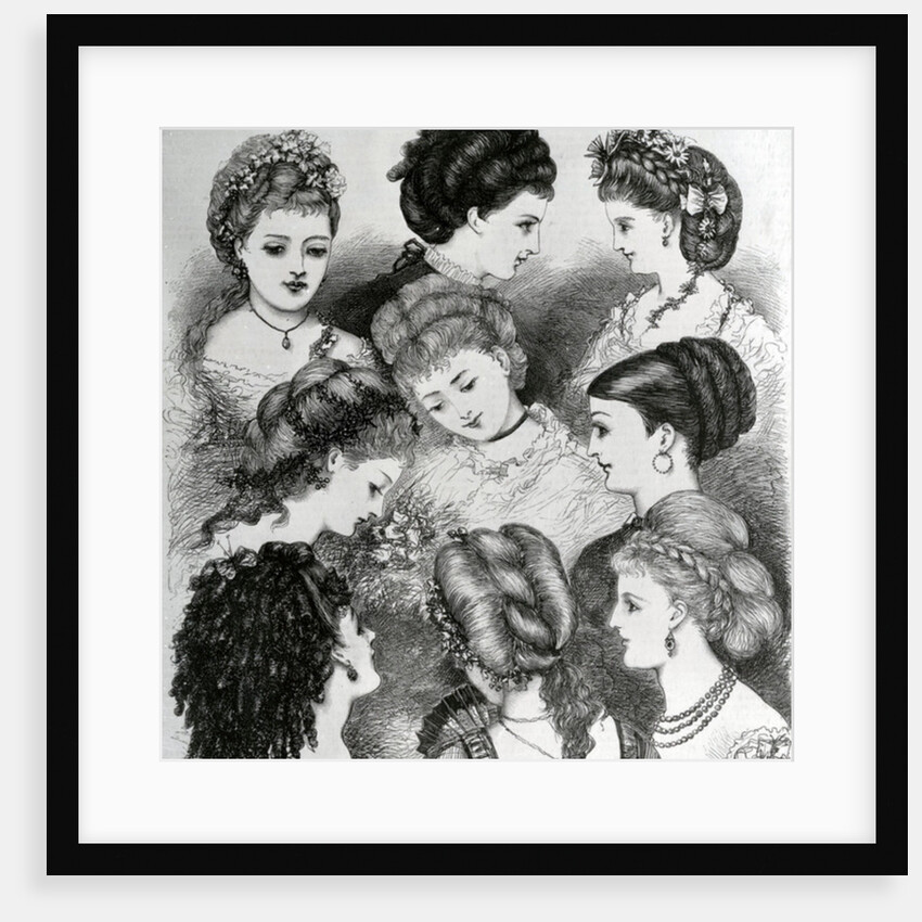 The Present Fashions in Hair, 1870 by English School