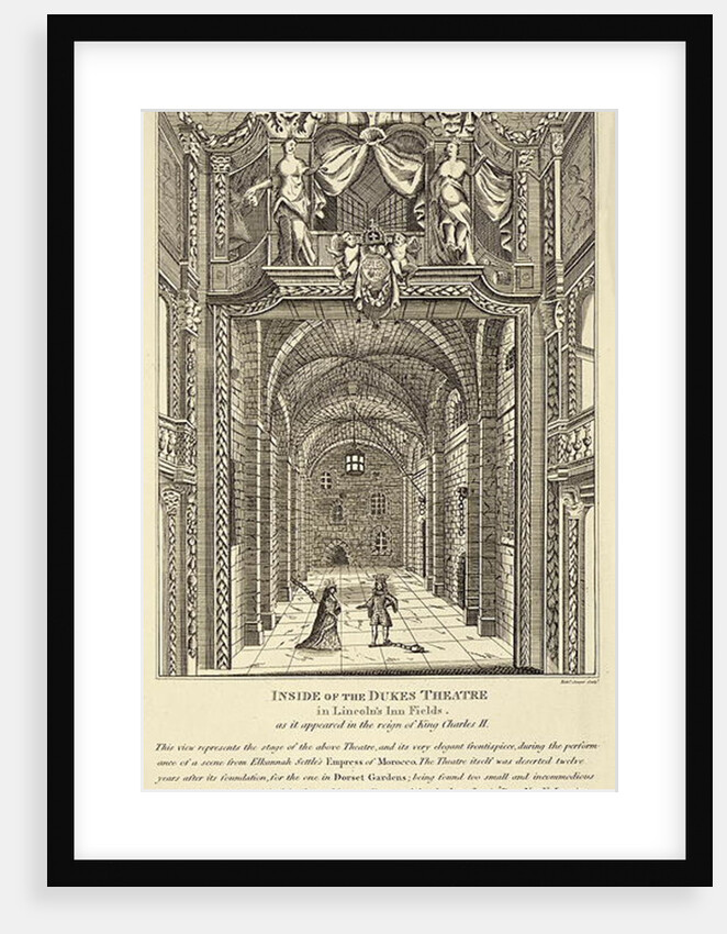 Inside of the Dukes Theatre in Lincoln's Inn Fields as it appeared in the reign of King Charles II by English School