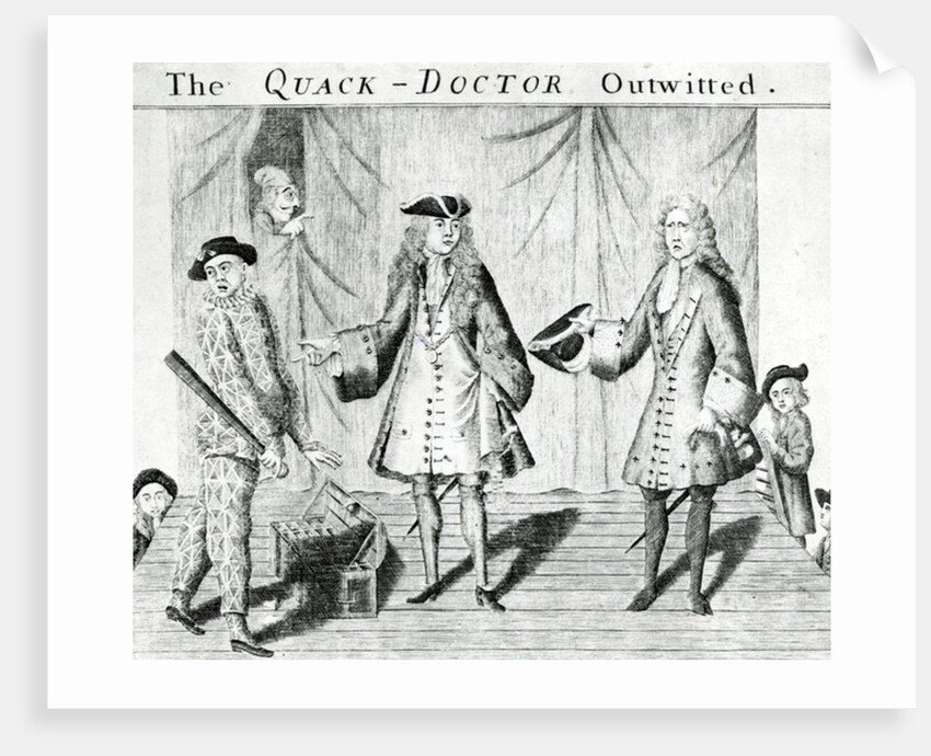 The Quack Doctor Outwitted, published by Sutton Nichols, 1558 by English School