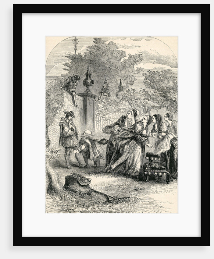 Prince Charles surprising the Infanta in Orchard, 19th Century by English School