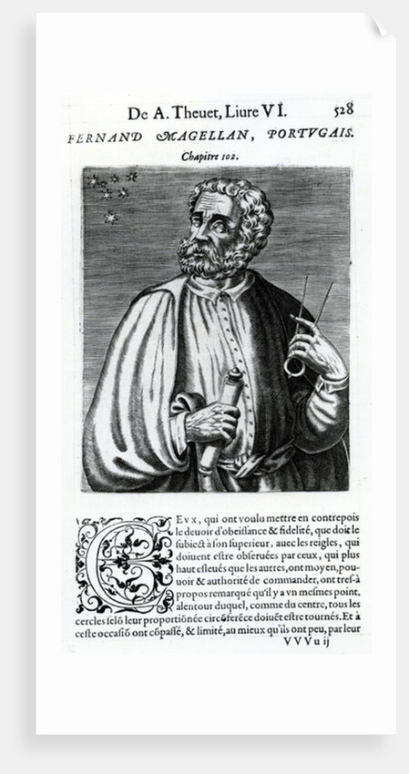 Ferdinand Magellan, 16th Century by Andre Thevet