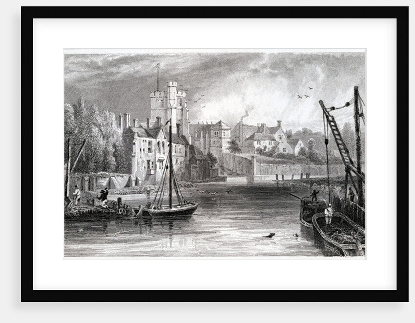 Maidstone form the water, Kent, 1832 by William Henry Bartlett