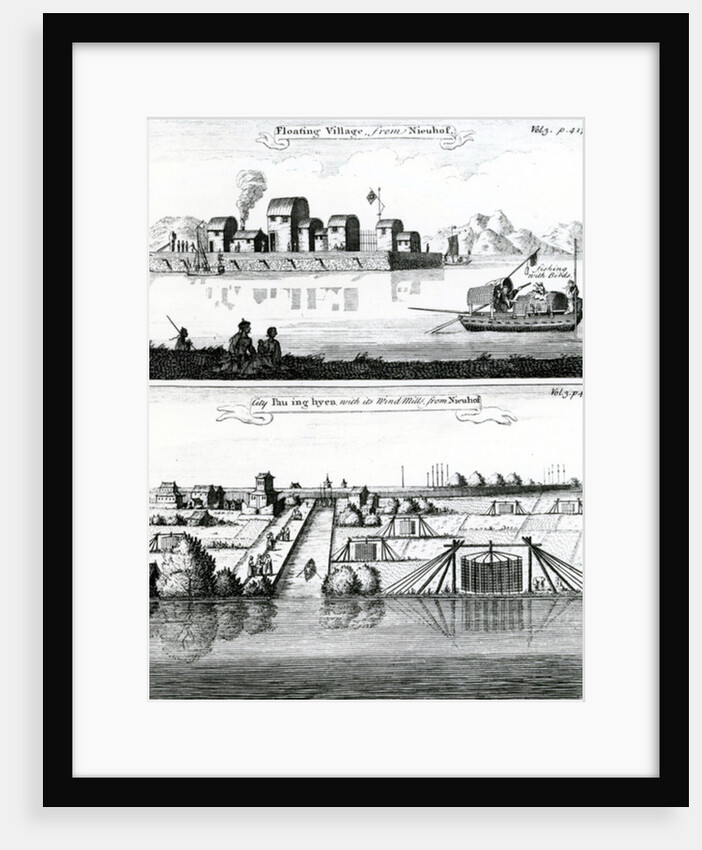 Chinese floating Village, 17th Century by German School