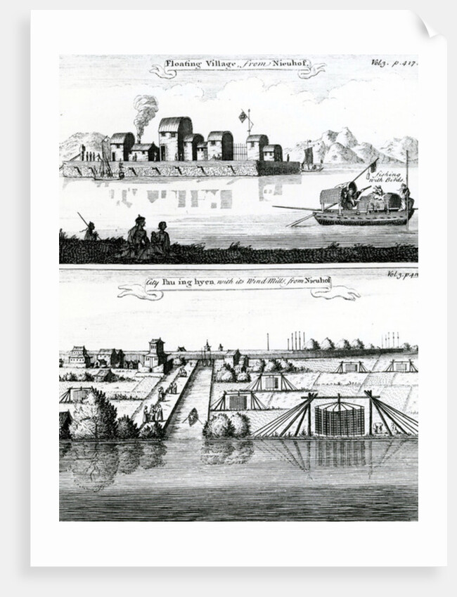 Chinese floating Village, 17th Century by German School