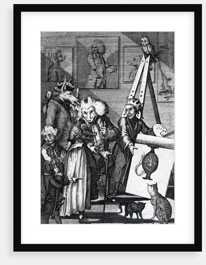 The Painter submitting his picture to the Examination of Connoisseurs and Antiquarians, 1774 by English School